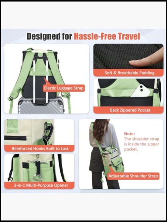 Stylish Insulated Cooler Backpack Leakproof Waterproof Travel Camping Beach main image 5